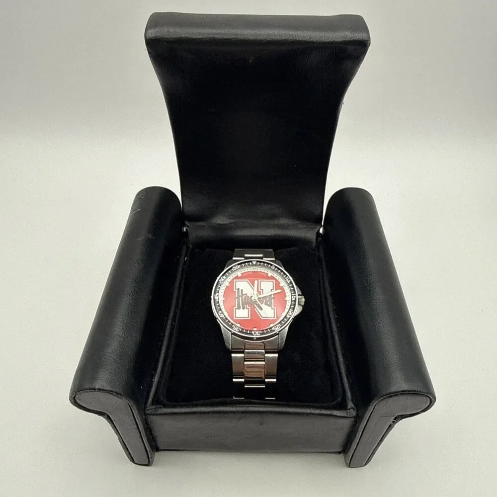 Game Time Coach Series Nebraska Huskers Two Tone Mens Watch New Battery Quartz